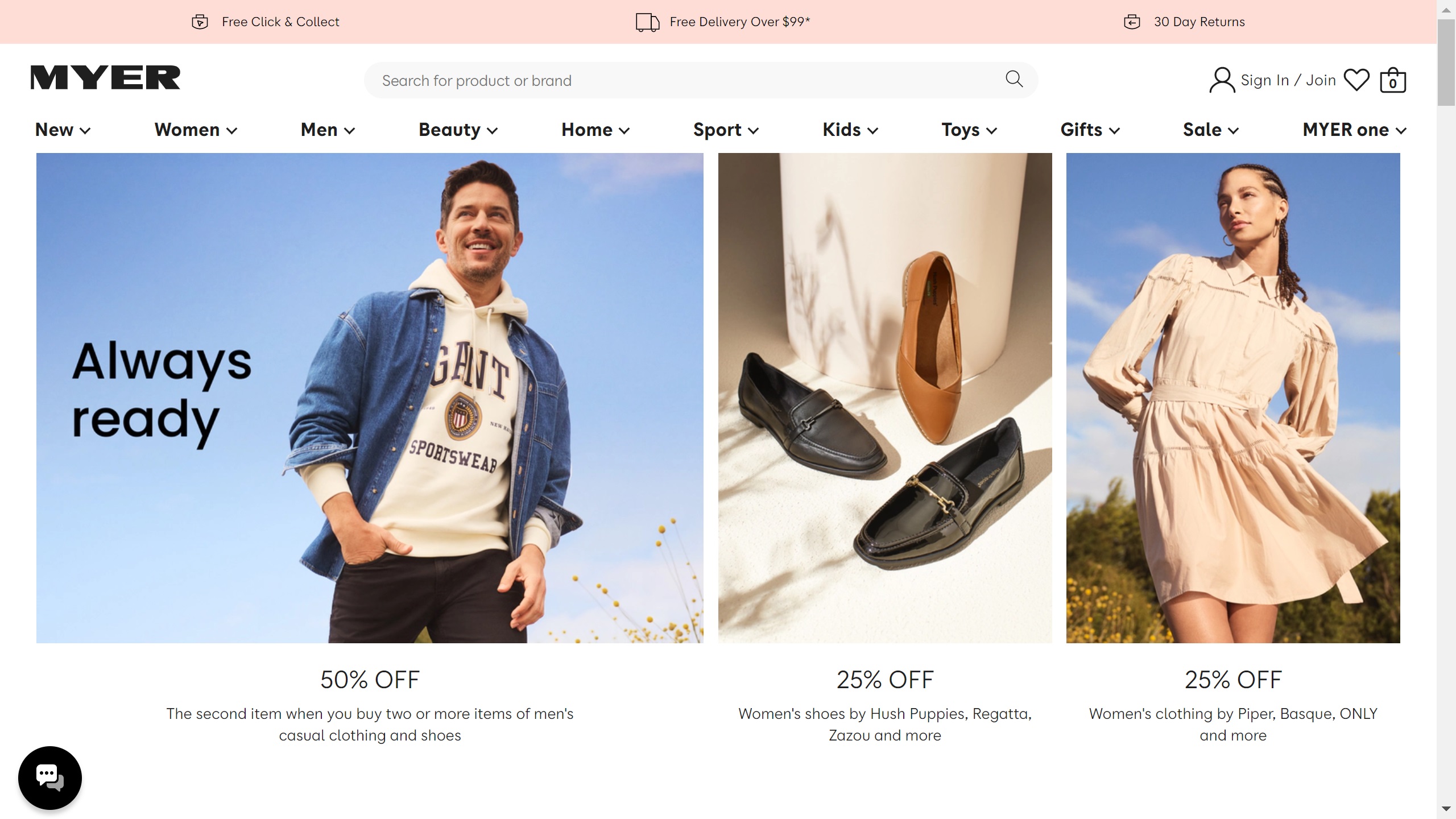 myer price match screenshot homepage | The Champagne Mile - Deals myer price match screenshot homepage