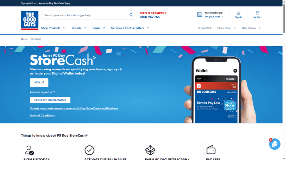 good guys store cash
