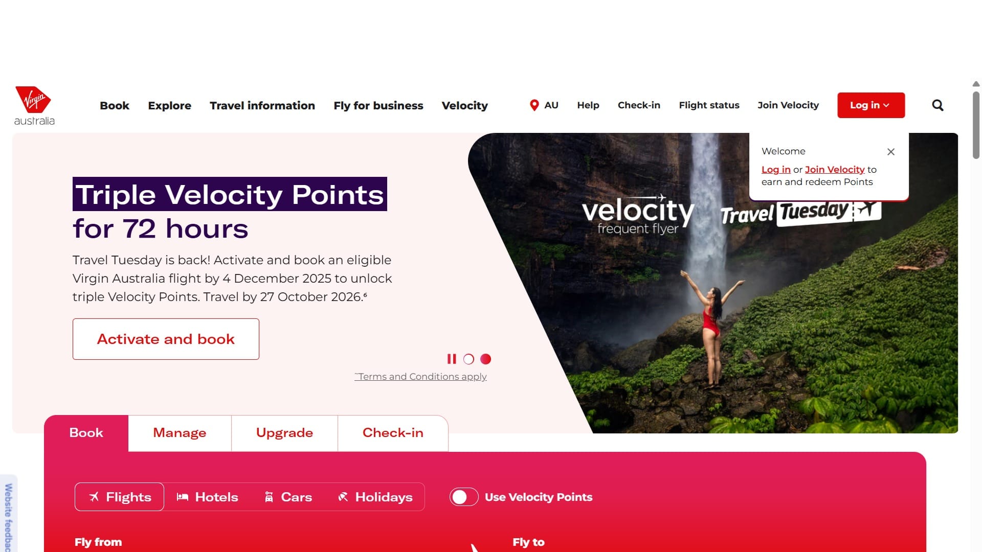 virgin australia promo code screenshot