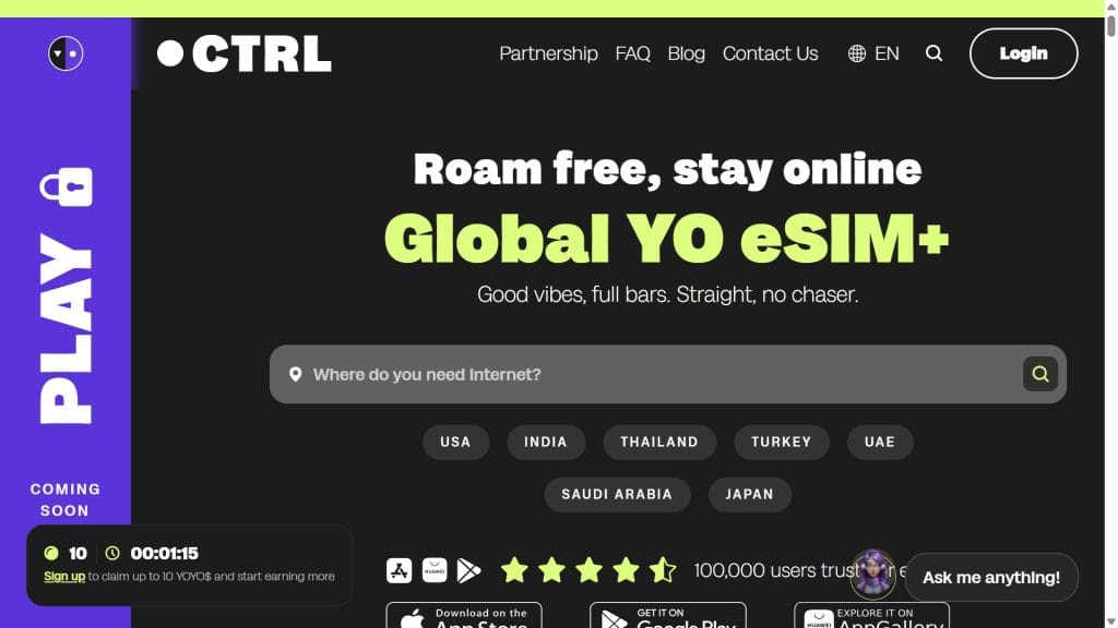 global yo referral code screenshot