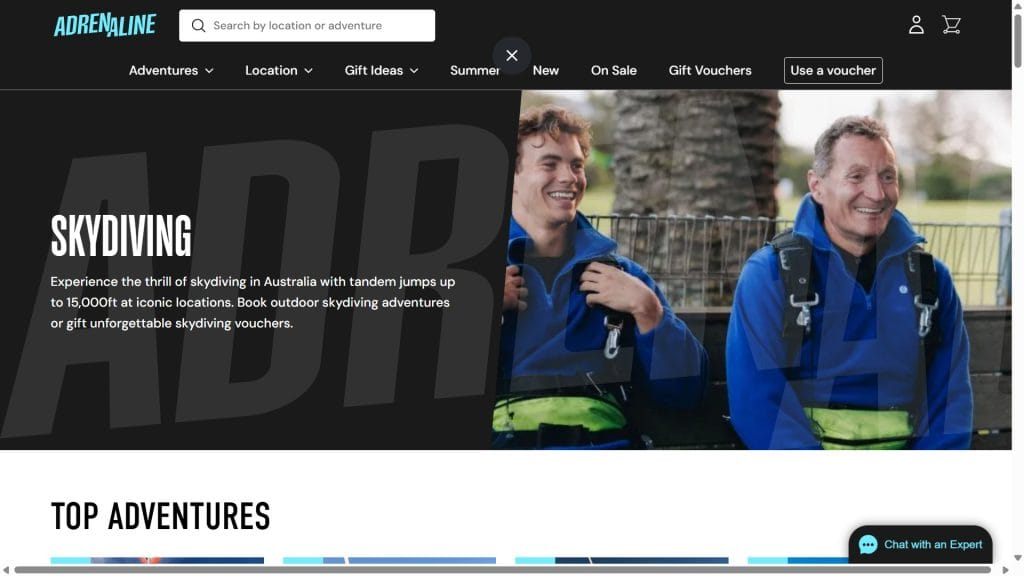 adrenaline promo code screenshot | The Champagne Mile - Deals adrenaline promo code screenshot