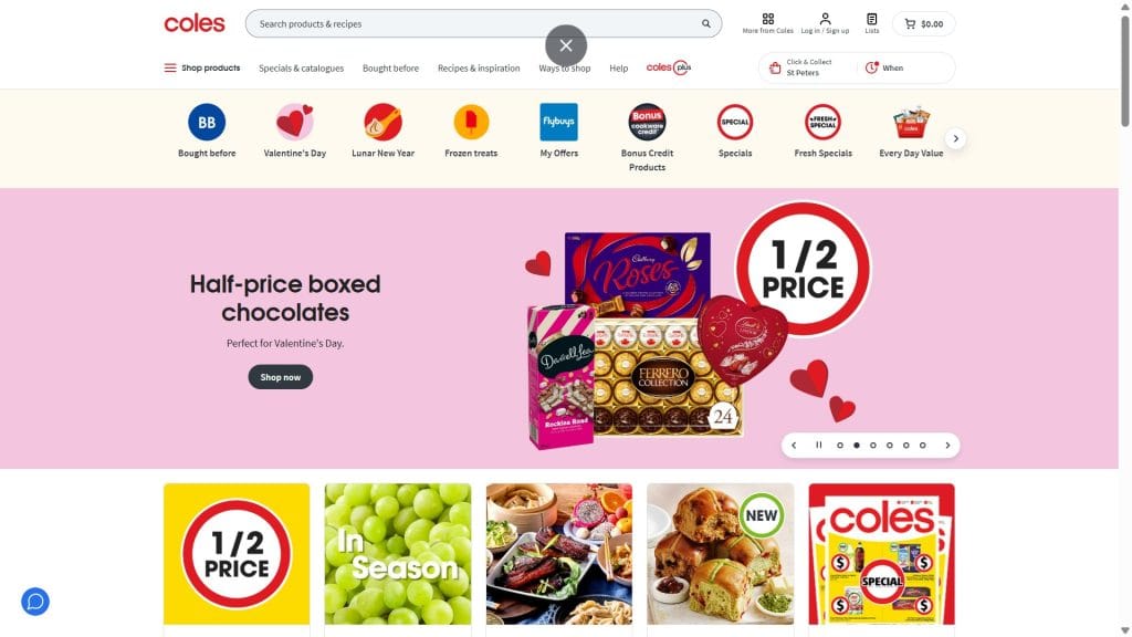 coles promo code screenshot