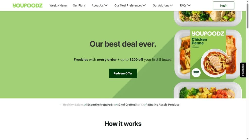 youfoodz discount code screenshot