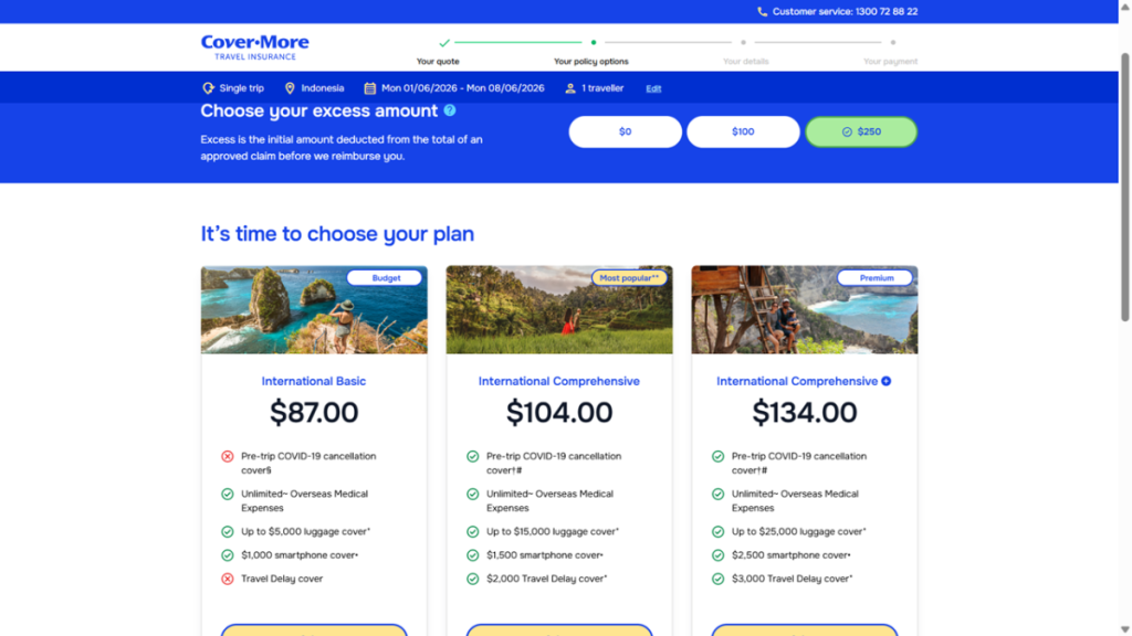 covermore promo code screenshot comparison