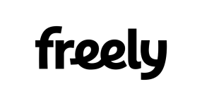 Freely brand logo: the word 'freely' in bold black lettering on white background
