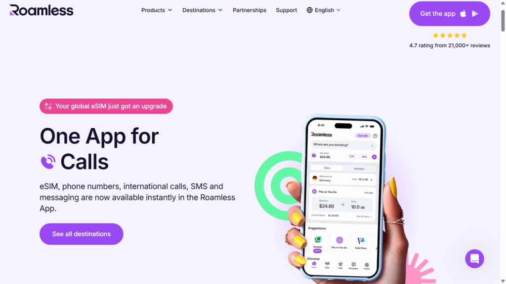 roamless promo code screenshot