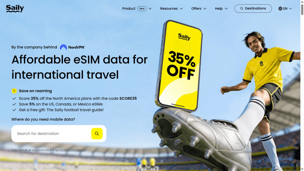 saily discount code screenshot