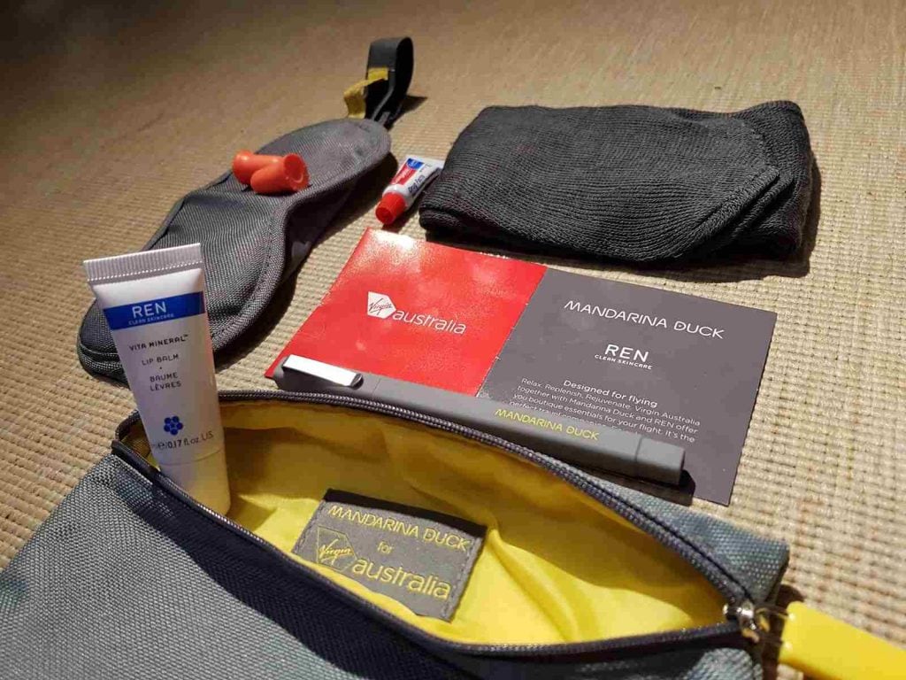 Virgin Australia Business Class 737 amenity kit