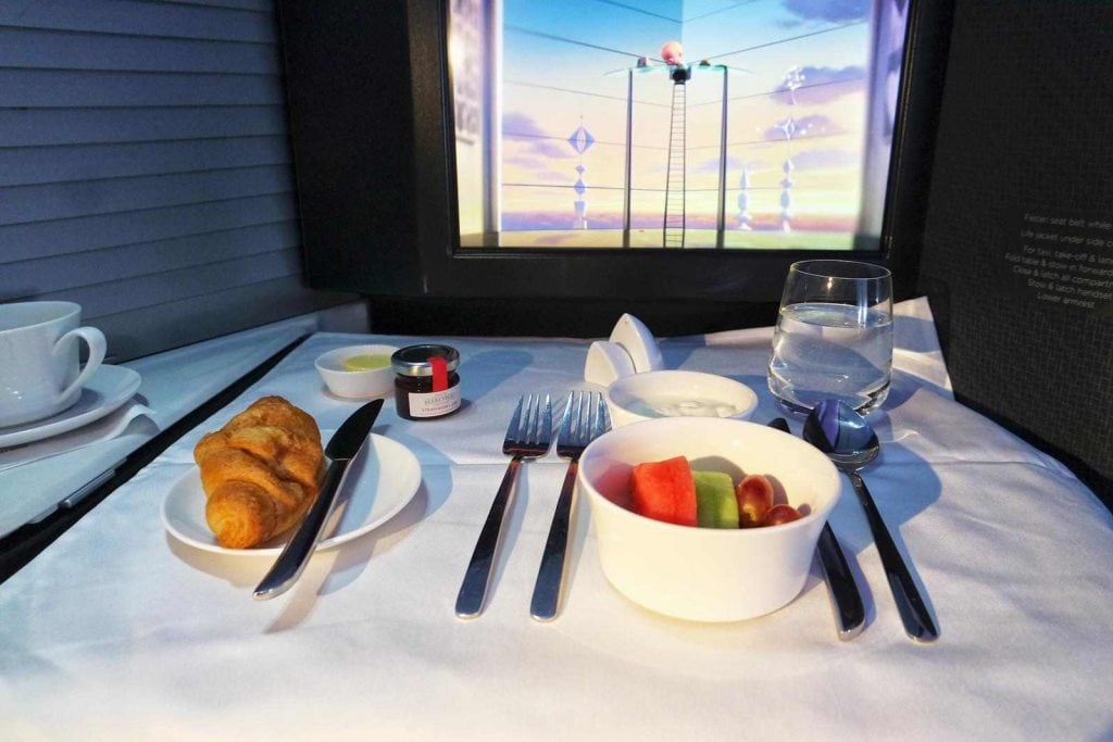 Virgin Australia Business Class A330 the business breakfast