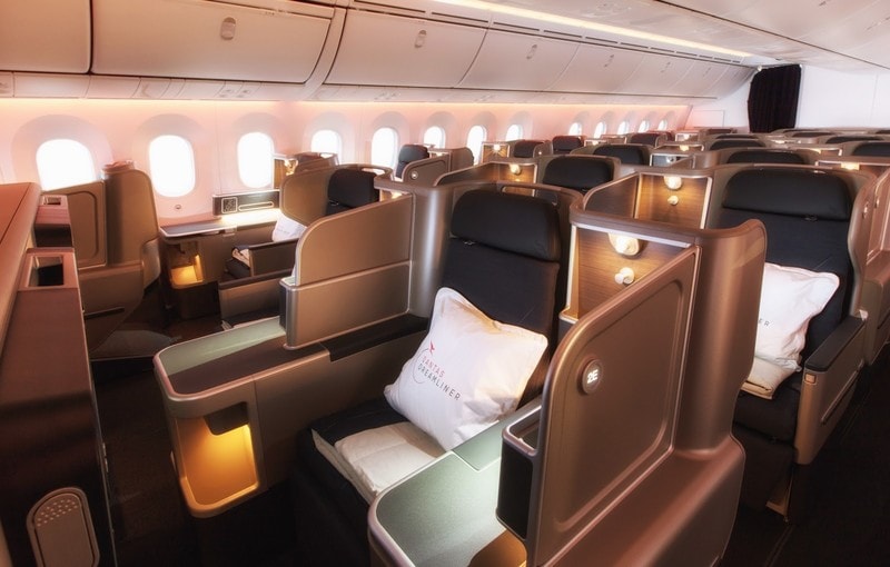 Qantas Dreamliner Business Class cabin, Qantas Business Class
