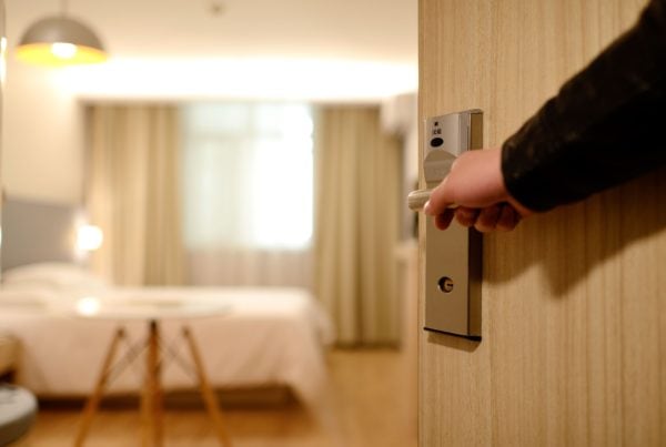 Marriott Rewards bedroom door entrance