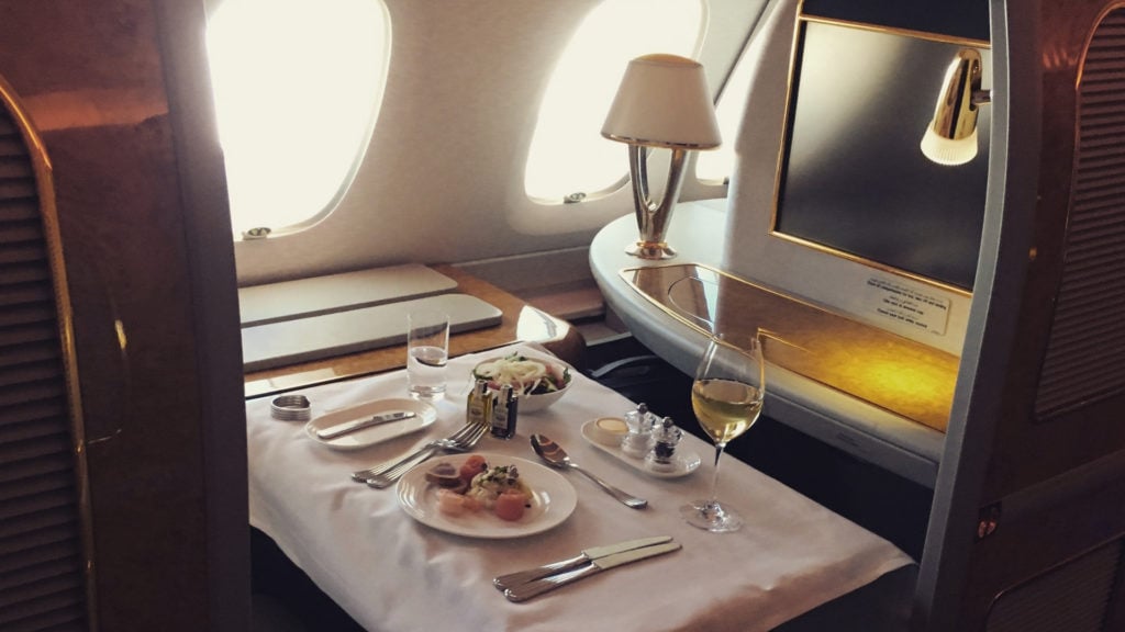 emirates first class dining