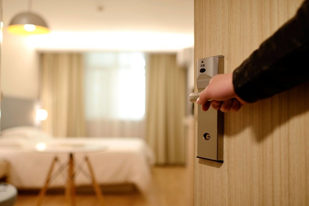 hotel bedroom door header