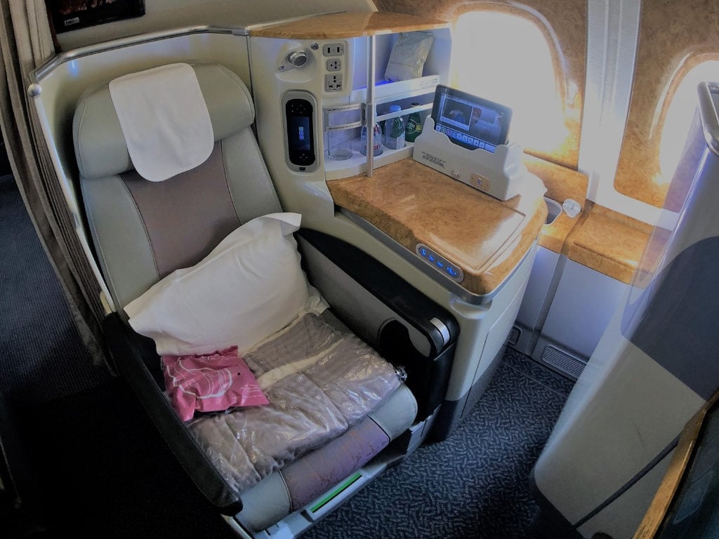 Emirates Business Class Review A380 The Champagne Mile