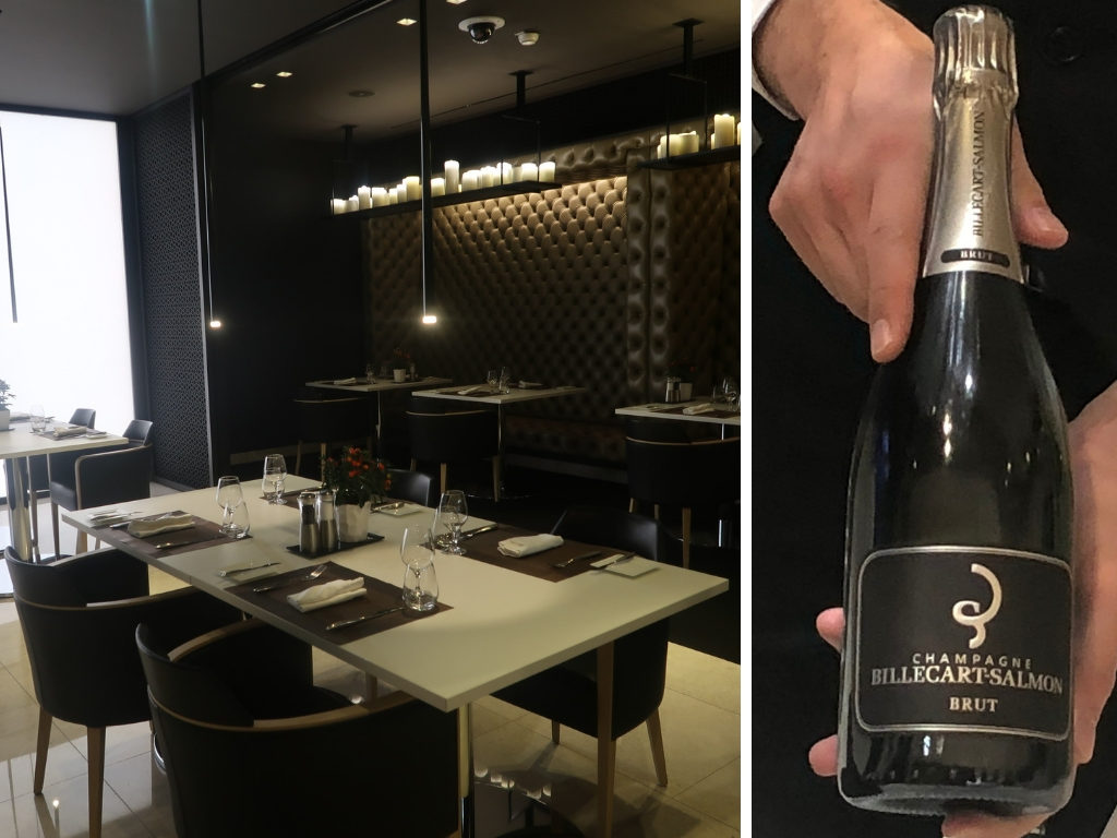 qatar qsuite business class review lounge two qatar qsuite lounge champagne billecart-salmon