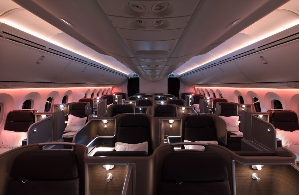 qantas dreamliner 787 business cabin larger