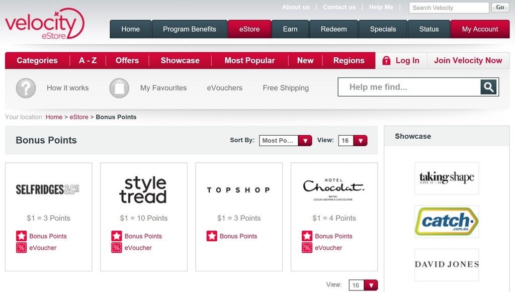 velocity estore select retailer 1024
