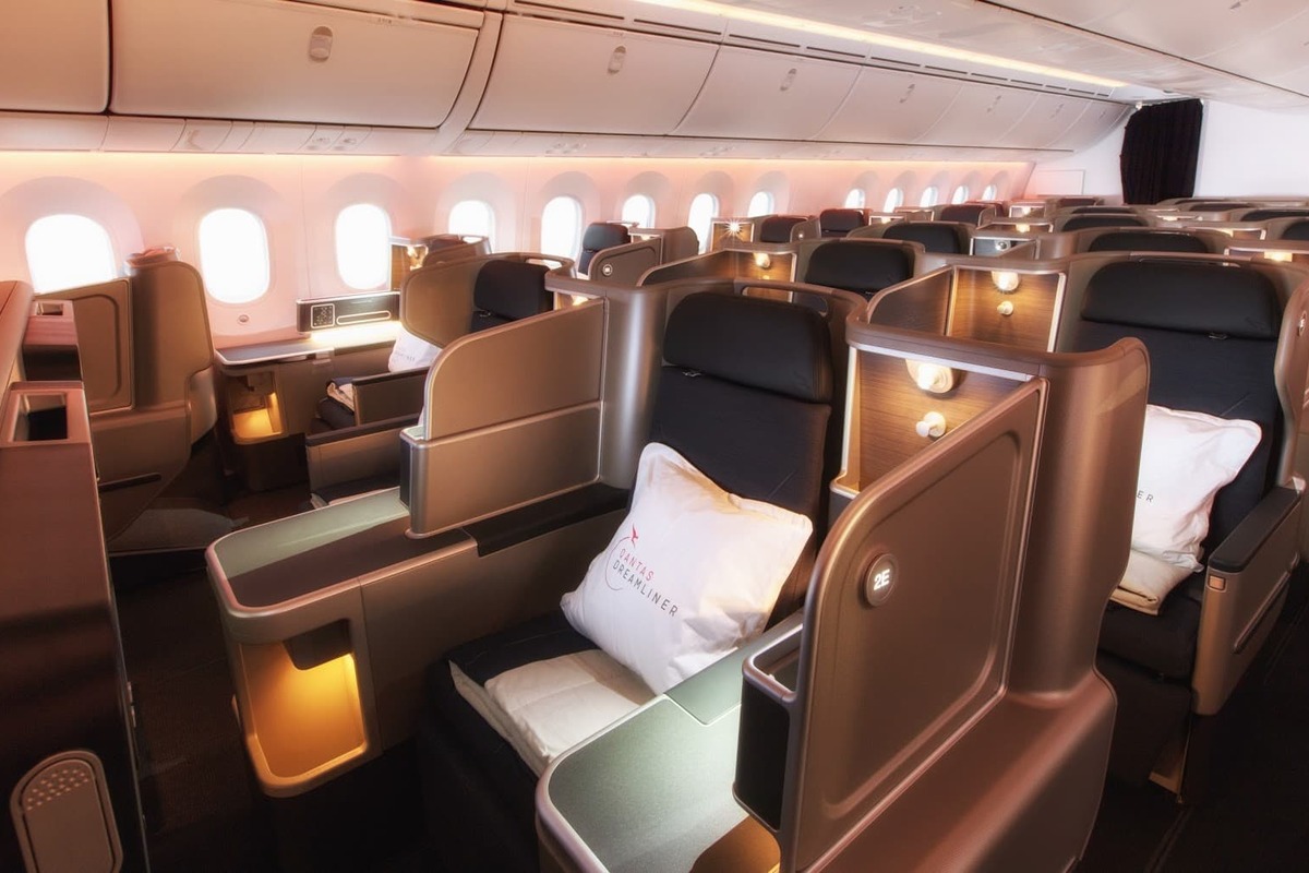 Qantas Business Class Dreamliner cabin