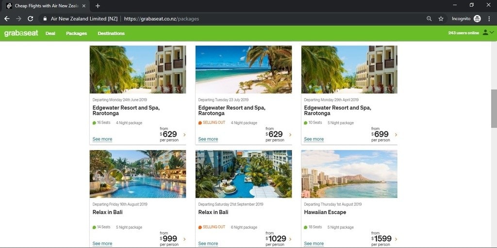 grabaseat air new zealand package deals