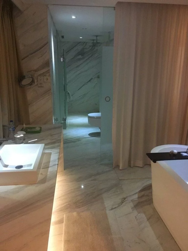 bathroom 2 stones legian bali marriott