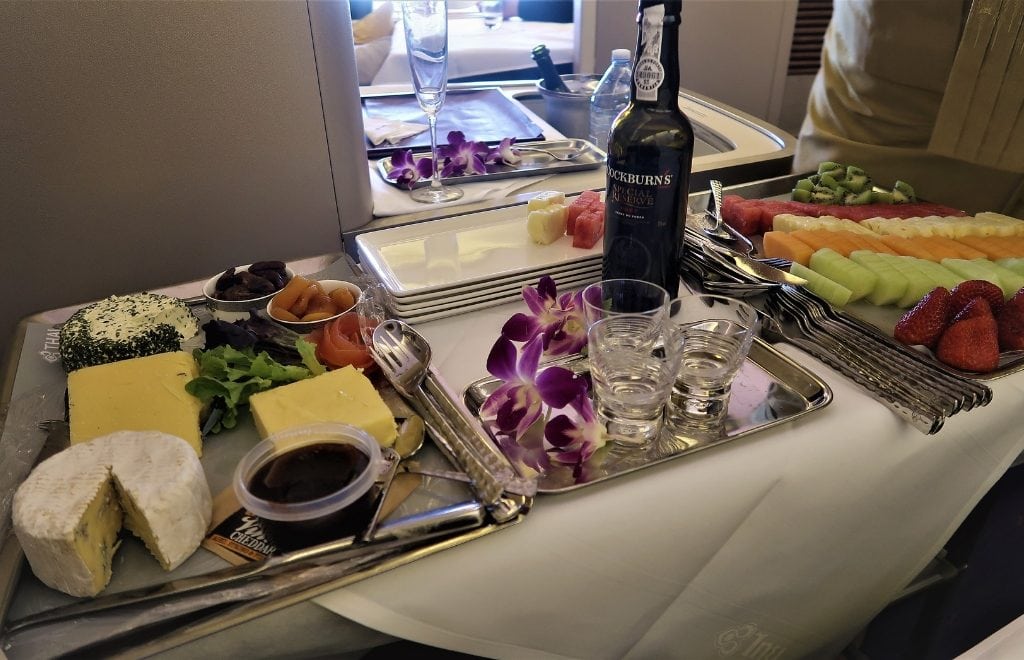 cheese and fruit trolley