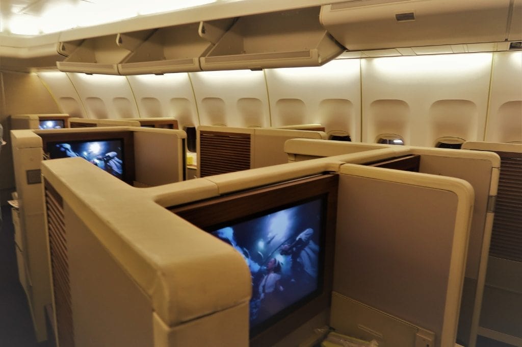 Thai Airways 747 First Class Cabin