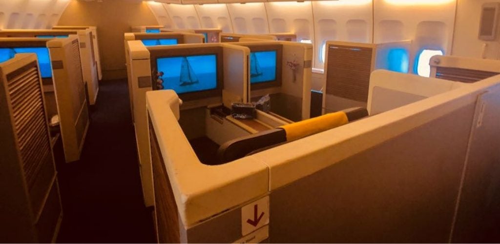 Thai Airways 747 First Class Cabin