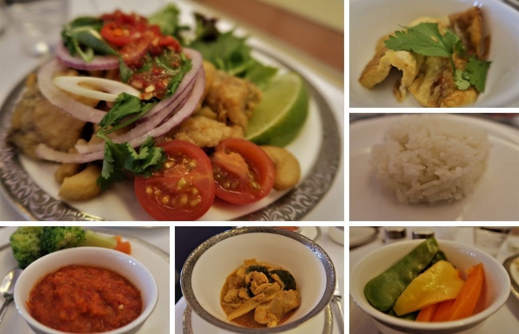 thai airways first class food