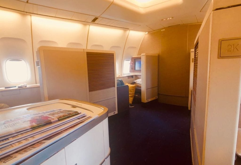 Thai Airways 747 First Class Cabin