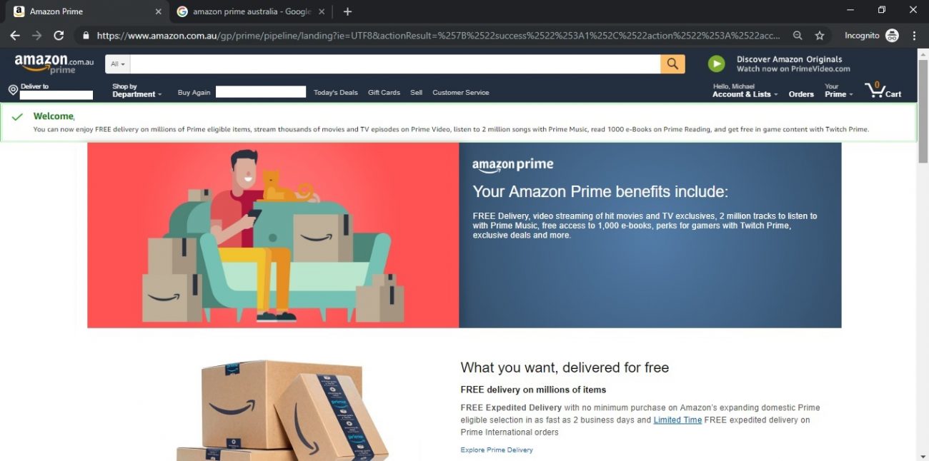 amazon prime benefits free delivery