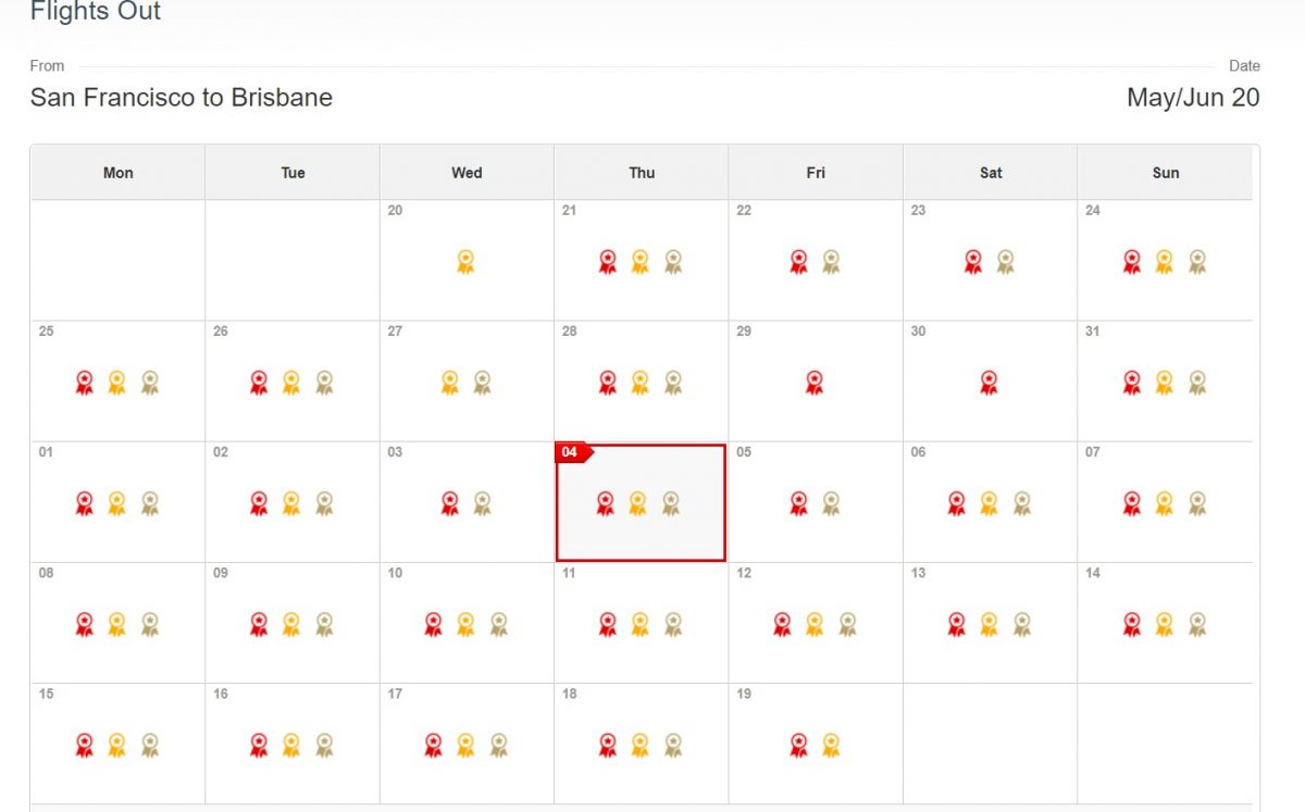 Quick! Exceptional availability of Qantas award seats from Brisbane to San Francisco