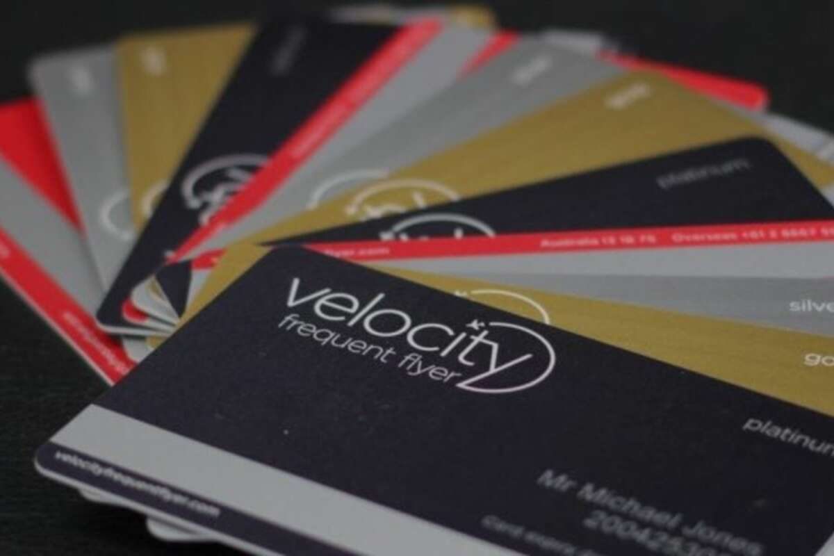 Velocity Frequent FLyer loyalty scheme card fan