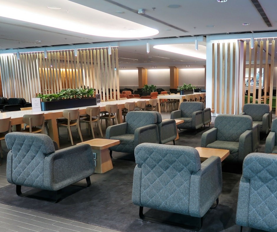 relax at a qantas lounge pre flight