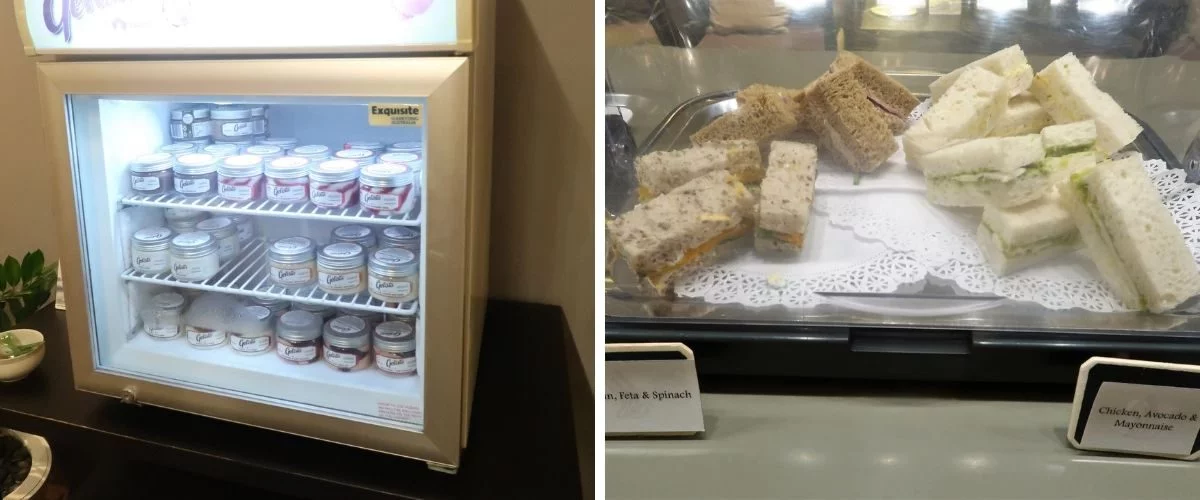 singapore airlines krisflyer lounge adelaide airport - gelato