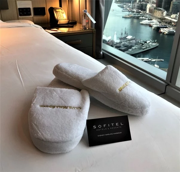 sofitel bed and slippers