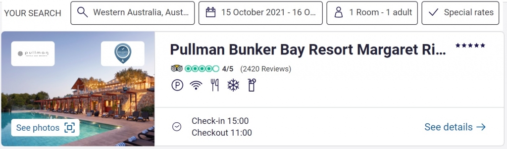 Pullman Bunker Bay Resort