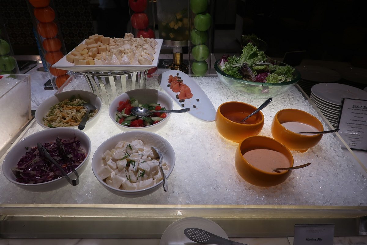Malaysia Airlines KL Golden Lounge Satellite Terminal food salads