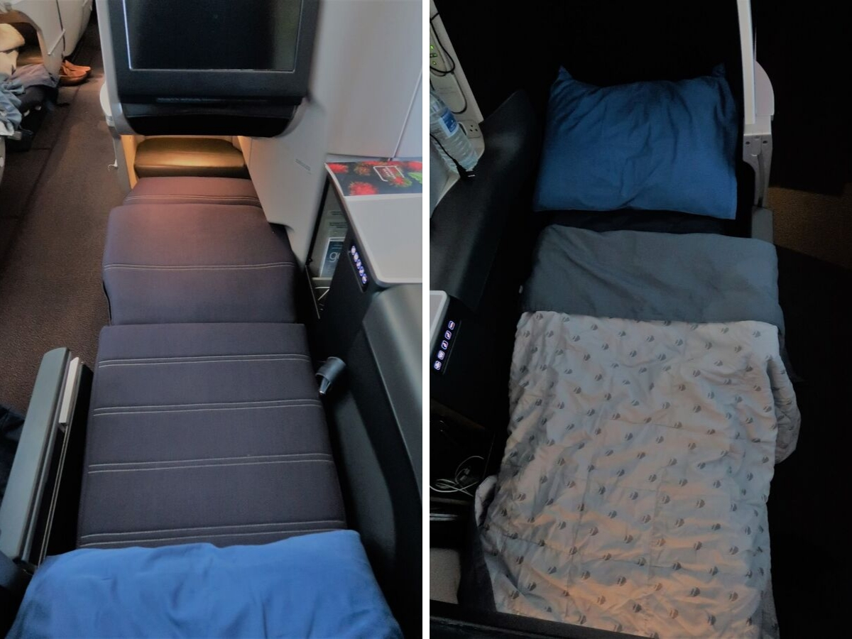 Malaysia Airlines Business Class KUL to ADE pic beds
