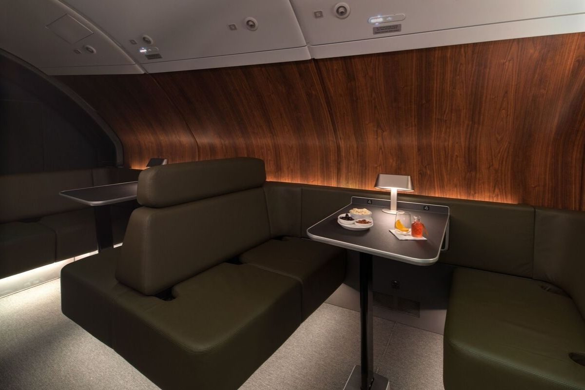 qantas refurbished a380 onboard lounge