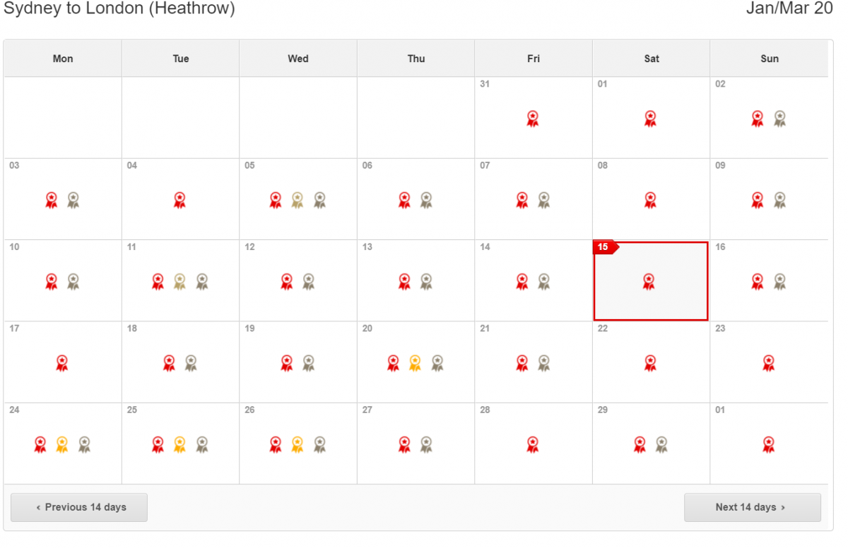 Sydney to London Qantas capacity business and first class seats