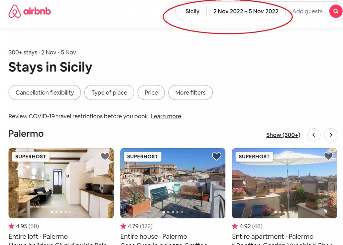 airbnb stay sicily