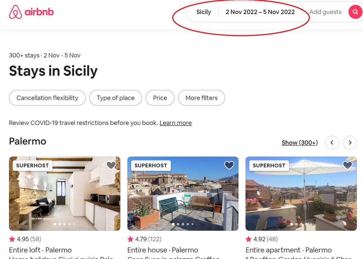 airbnb stay sicily