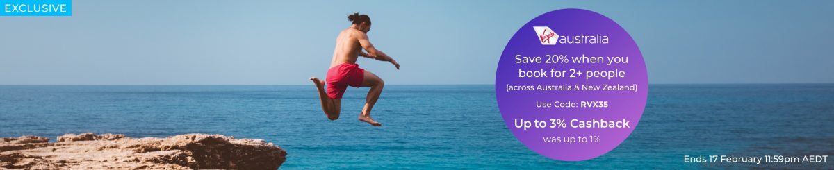 Virgin Australia save 20% cashback with cashrewards