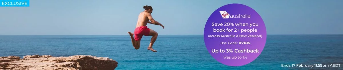 Virgin Australia save 20% cashback with cashrewards