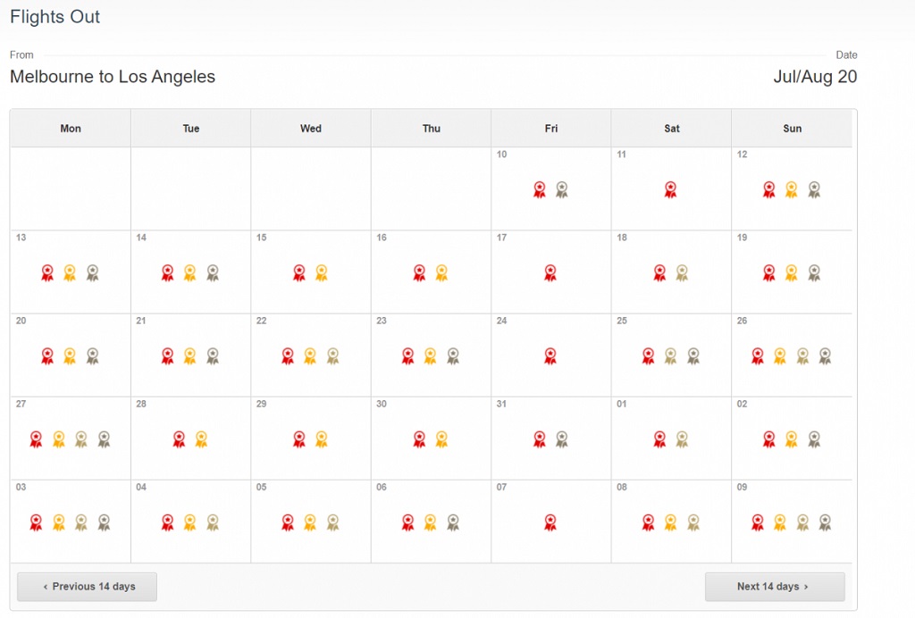 Melbourne to Los Angeles Qantas capacity business and first class seats