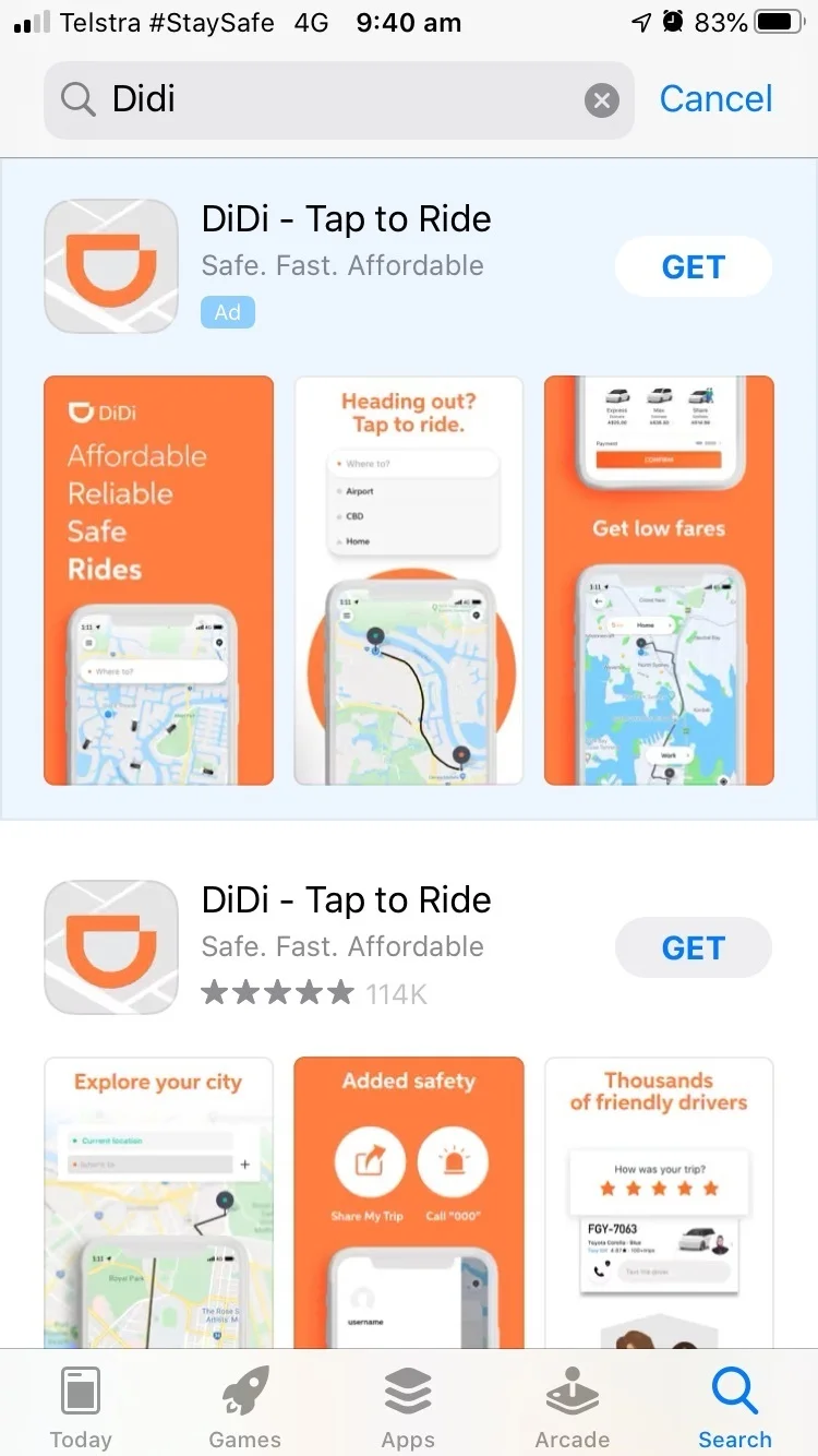 DiDi download mobile app