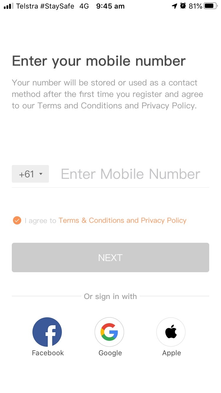 DiDi mobile number