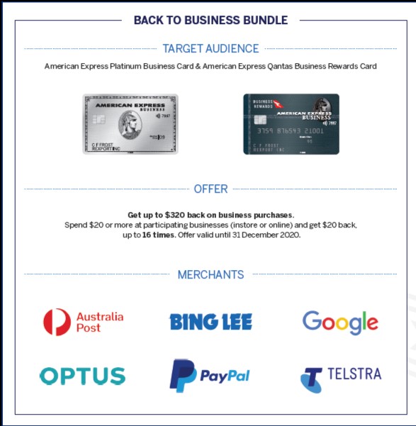 back to business bundle multi-merchant offer