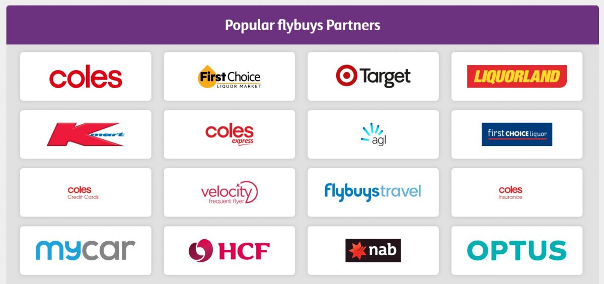 coles flybuys retailer list