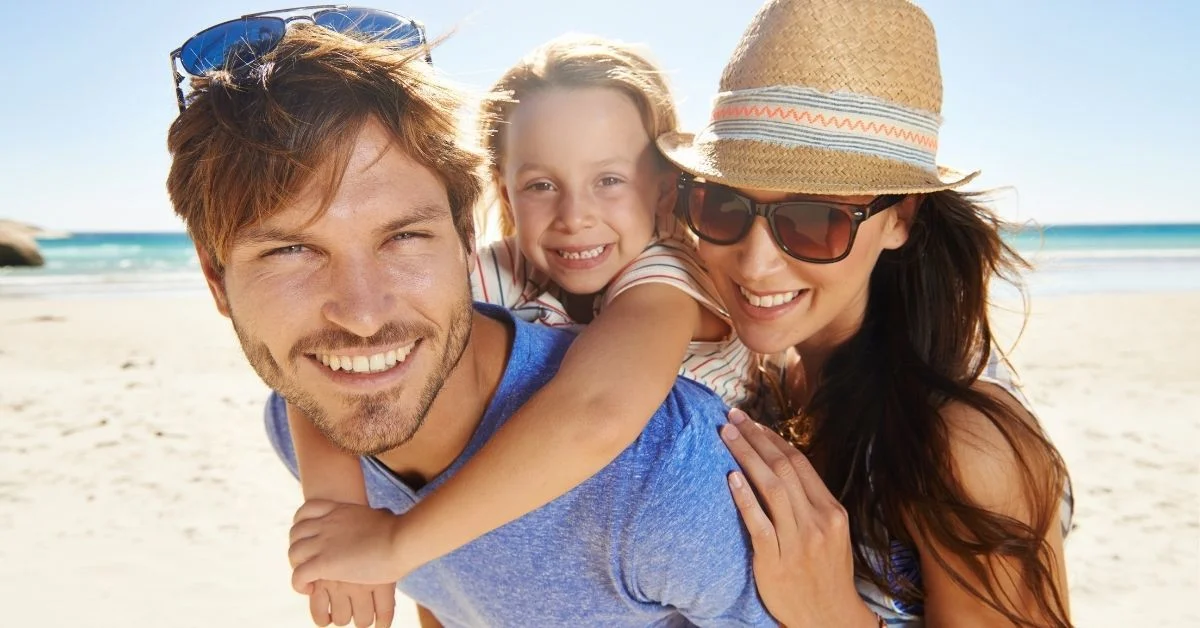 quality family time on beach